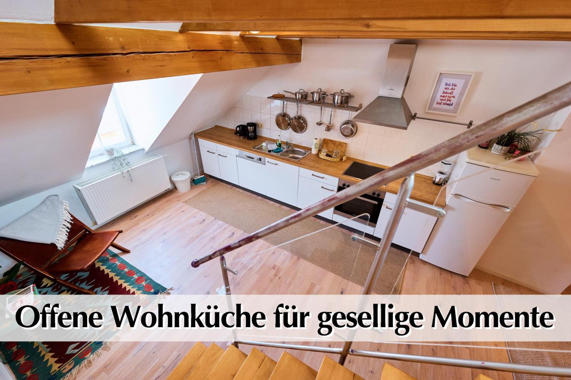 Helle 72Qm Maisonette Wohnung Im Herzen Erfurts Mit Kingsize Bett, Smart-Tv, Etc Exterior foto